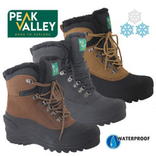 NEW MENS WINTER SNOW BOOTS MUCKER WATERPROOF THERMAL SKI WELLINGTONS FUR WARM SZ