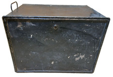 Vintage Metal St Leonards Church Hythe Burial Board Box Storage Chest Trunk Deed