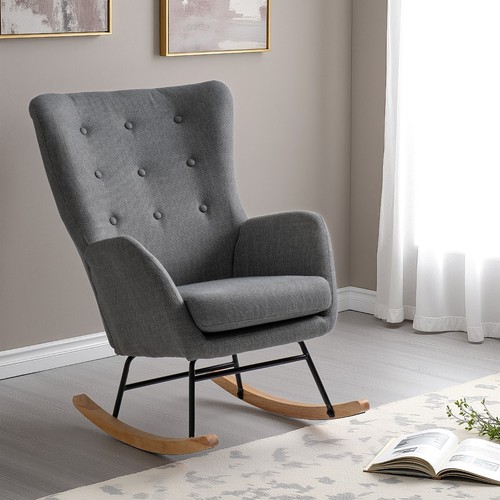 Hayden rocking chair - chair, grey