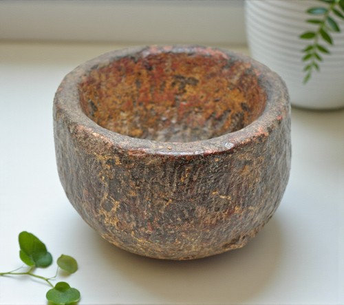 Antique sand stone round curry - antique,