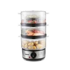 GEEPAS 3-Tier Food Steamer 7.2L Electric Vegetable Steamer Healthy Multi-cooker