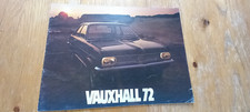 1972 Vauxhall UK Range Sales Catalogue incl Firenza, Cresta, Viscount etc