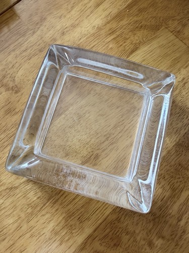 Vintage clear square glass - square,