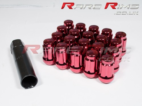 Red spline wheel nuts - red,
