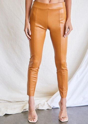 Faux leather women pants - leather,
