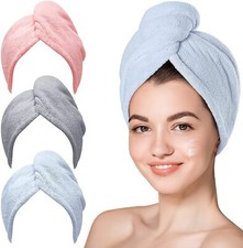 🔥100% COTTON TERRY TURBAN TOWEL WRAP - AFTER SHOWER HAIR TURBIE - FOR WET HAIR