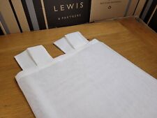 John Lewis MTM W129 x D243cm White Pair Voiles Tab Top Net Curtains