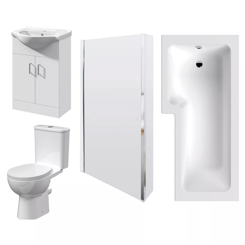 1700mm bathroom suite - bathroom,