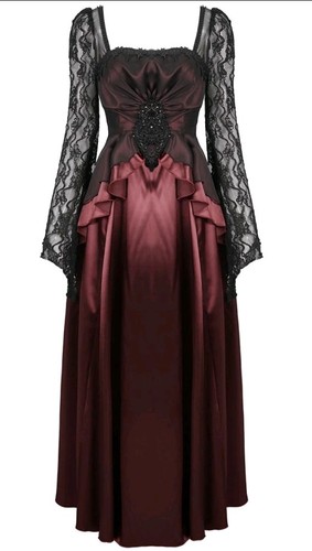 Eva lady wine red gothic - red, lace