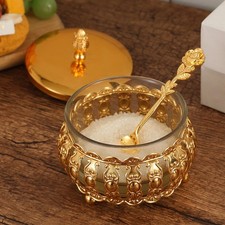 Vintage Iron Candy Jar Candy Snack with Spoon Buffet Display Cookie Buffet