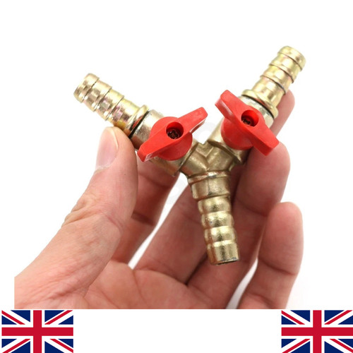 Way tee brass shut off - y,