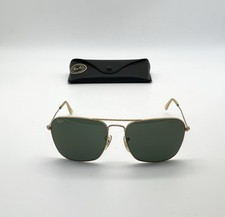 Occhiali da sole Bausch & Lomb Ray-Ban Caravan 58 oro vintage USA