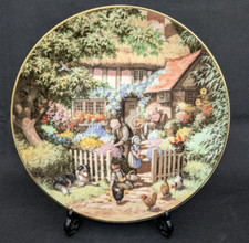 Robert Hersey Plate - "A Surprise For Grandad" - 22ct Gold Edging - Porcelain