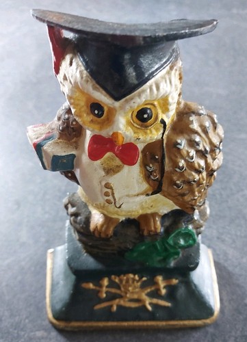 Owl door stop - owl, metal