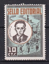 SCW Political labels Edifil 1735 SELLO EDITORIAL ASCASO MNH VF