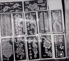 Large Henna Stencils Hand Mehndi Art Template India Lace Body Temporary Tattoo