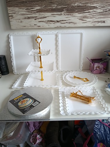 Plastic tier cake stand - plastic,