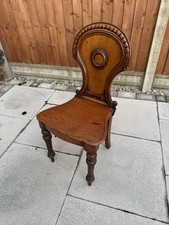 Antique Victorian Mahogany Balloon Back Chair Ornate Carved c1870s Regency Style