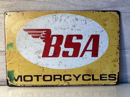 Bsa motorcycles metal wall - metal,