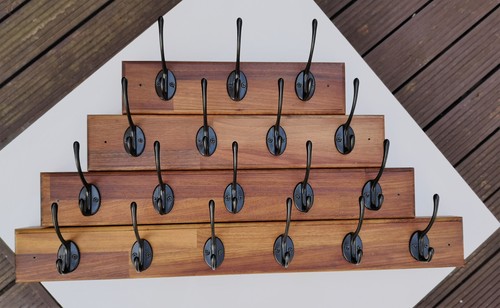 Wooden oak walnut hanger - wooden, coat