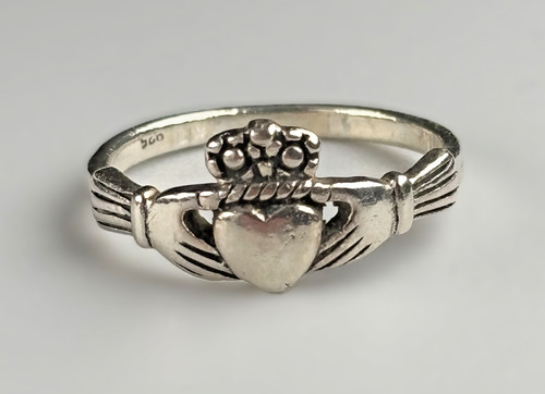 Sterling silver heart crown - crown, &