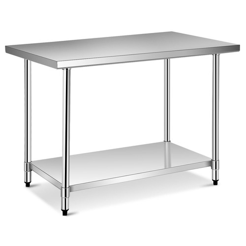 Steel kitchen prep table - steel,