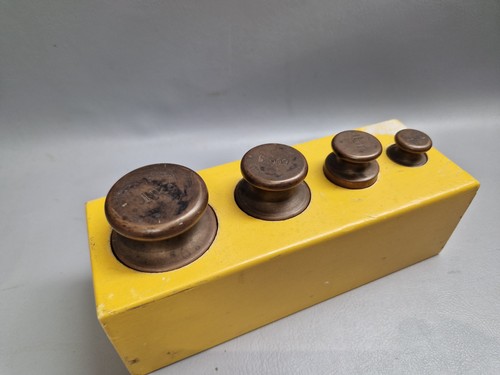 Vintage set brass weights - vintage, 4