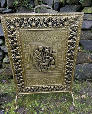 Brass Victorian Scene Embossed