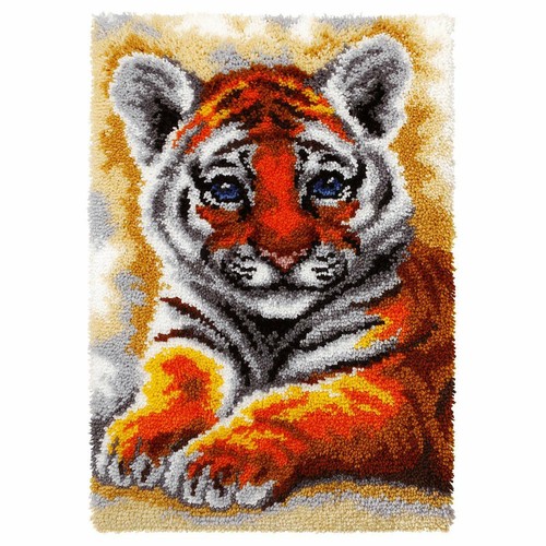 Tiger cub latch hook kit - hook, kit,