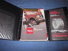 1992 GMC SONOMA PICKUP OWNERS