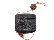 Antique Carved Wood Inro with