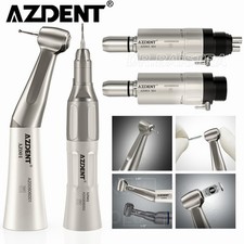 AZDENT Dental Slow Low Speed Handpiece Straight Contra Angle Air Motor 4/2Holes