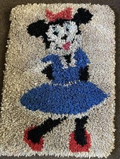 Vintage 100x70cm Rag Rug Latch