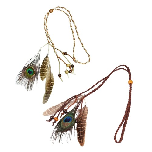 Boho feathers headbands hippie - headbands,