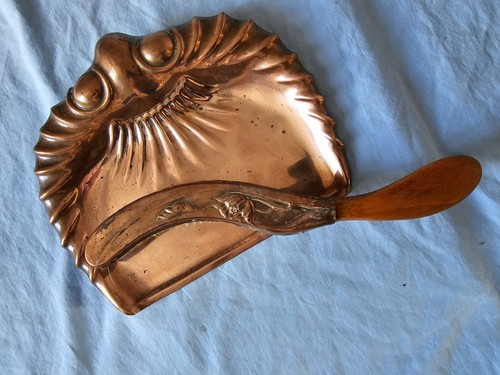 Antique copper crumb tray - copper, and