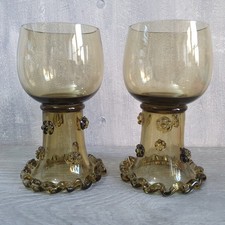 Antique Wine Rummer Glasses