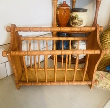 vintage wooden magazine rack