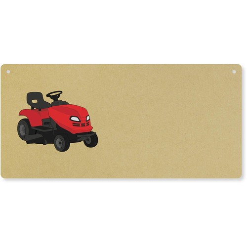 Ride mower door plaque - mower, /