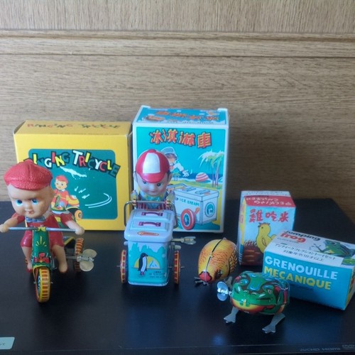 Vintage tin toy wind lot - tin,
