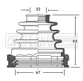 First line front inner boot - line,
