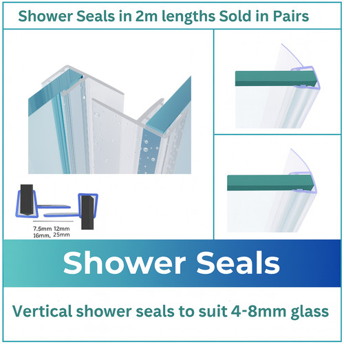 Shaped vertical shower door - vertical,