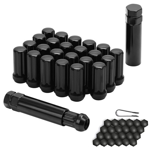 M14x1 spline lug nuts black - spline,