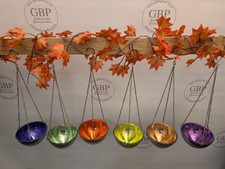 6 x Hanging Glass Tealight