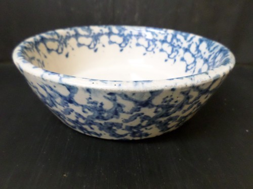 Antique spongeware serving - spongeware,