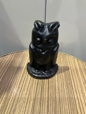 Door Stop Cast Iron Owl Black
