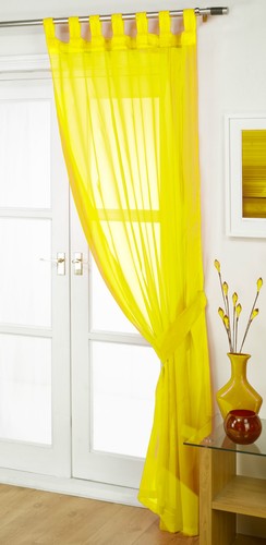 Plain voile curtain panel tab - voile,
