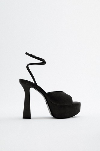 Zara leather suede platform - suede,
