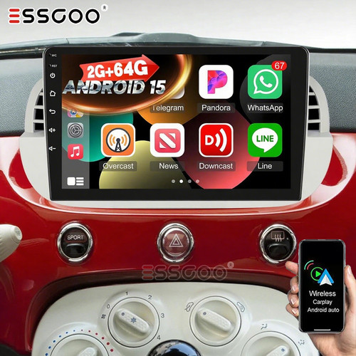 For fiat 500 2007 2015 - 2007-2015, android
