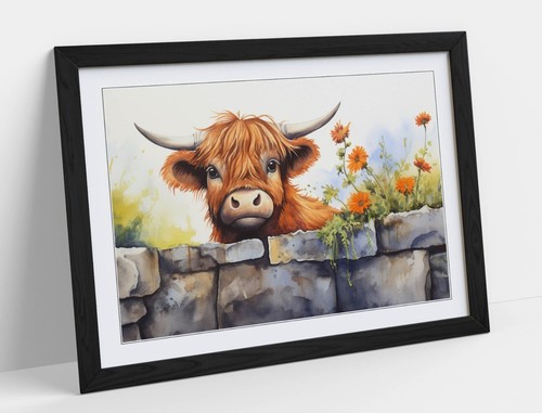 Cute highland cow behind - highland,