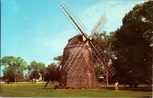 Water mill postcard - water,
